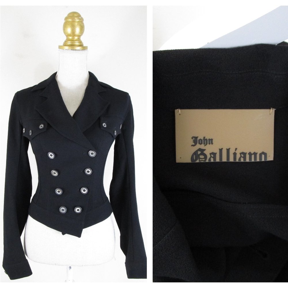 SOLDJohn Galliano Wool Double Breasted Blazer 2 - Picture 1 of 11
